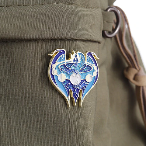 Starry Dragon Moon Phase Pin