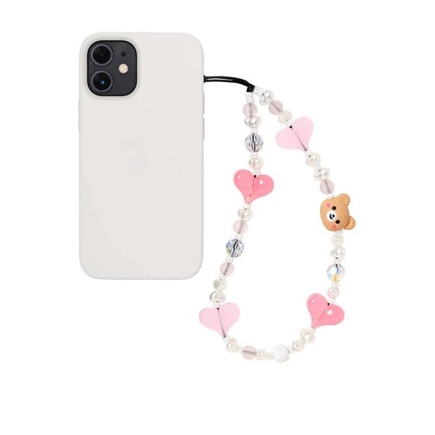 Pink Teddy Bear Phone Charm Bracelet