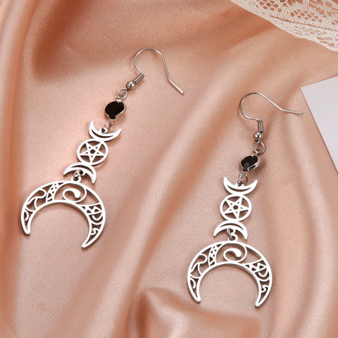 Crescent Moon Goddess Earrings