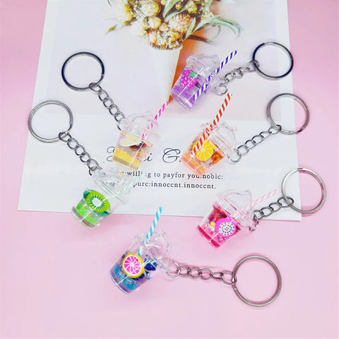 Glow & Sip Boba Keychain Collection