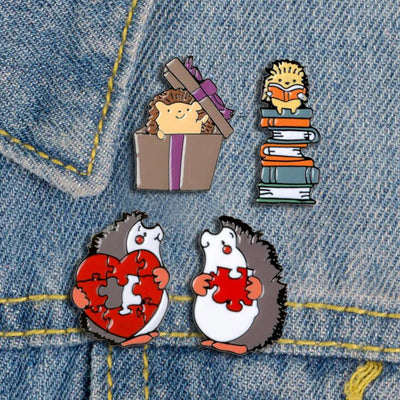 Hedgehog Hearts Enamel Pin Collection