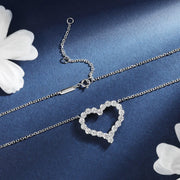 Moissanite Silver Heart Necklace