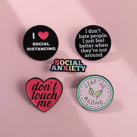 Anti-Social Enamel Pin Collection