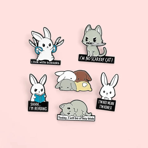 Rabbit Adventure Enamel Pin Collection