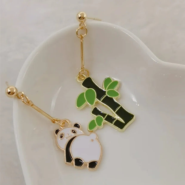 Playful Panda Earrings Collection