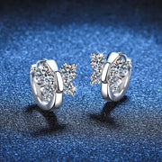 1.6CT. Butterfly Moissanite Hoop Earrings