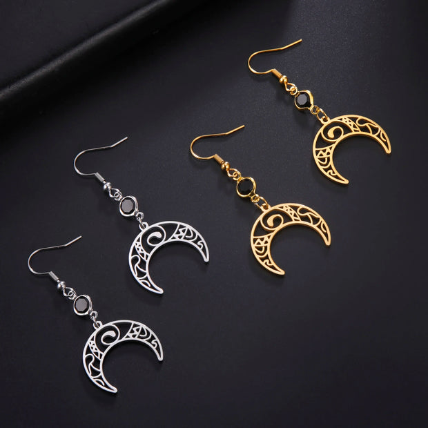 Crescent Moon Goddess Earrings