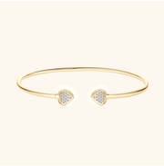 Moissanite Bezel Bangle Bracelet