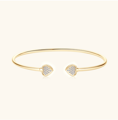 Moissanite Bezel Bangle Bracelet