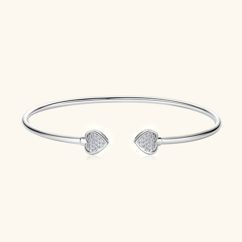 Moissanite Bezel Bangle Bracelet