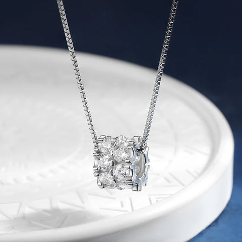 1.6CT. Moissanite Ball Shaped Necklace