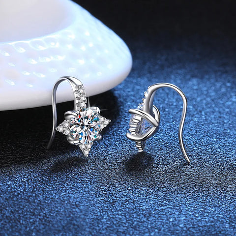 2CT. Moissanite Star Earrings