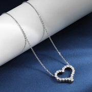 Moissanite Silver Heart Necklace