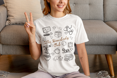 The Homebody Club T-Shirt | Cozy Vintage Style | Gift for Introverts | Home Lovers Tee | Cute Casual Wear | Relaxed Vibes Shirt