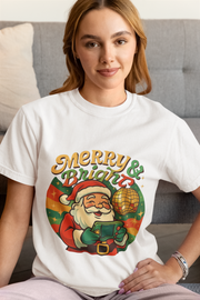 'Merry & Bright' Santa Unisex T-Shirt