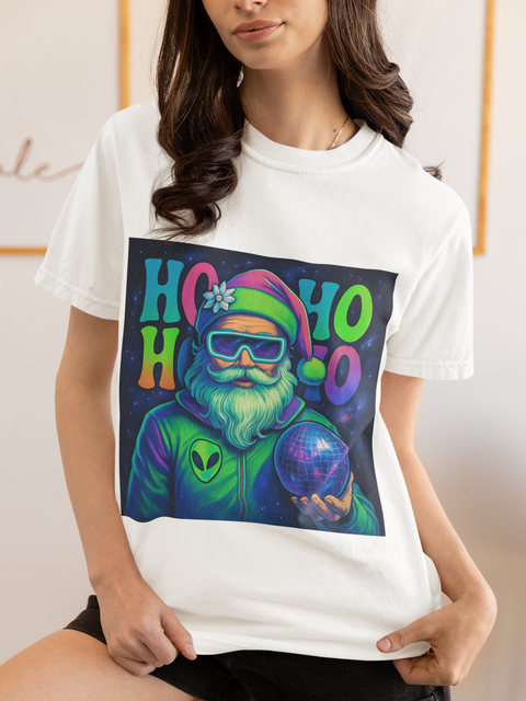 'Ho Ho Ho' Futuristic Santa Unisex  T-shirt