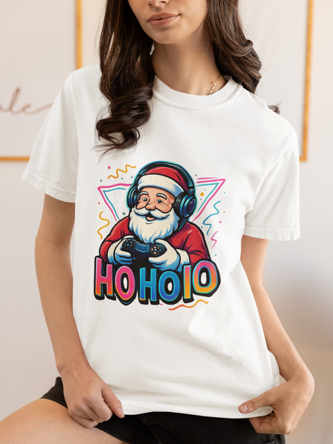 'Ho Ho Ho' Gamer Santa Unisex T-shirt