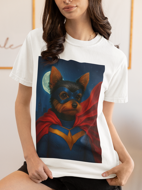 Superhero Yorkie T-shirt
