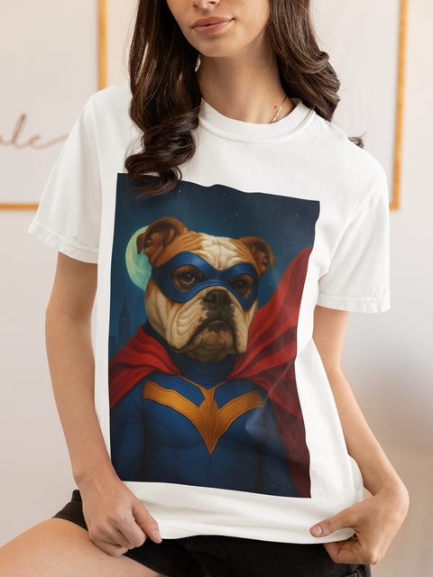 Superhero English Bulldog Unisex T-shirt