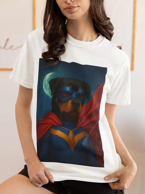 Superhero Rottweiler Unisex T-shirt