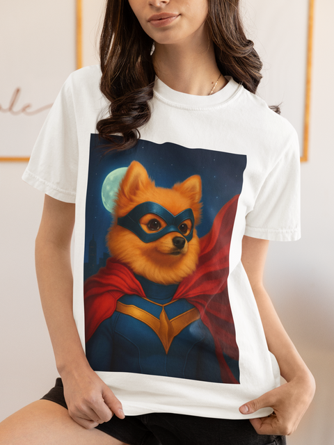 Superhero Pomeranian Unisex T-shirt