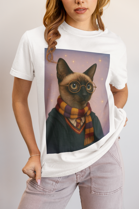 Pawgwarts Siamese Cat Unisex T-Shirt