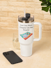 'Just One More Chapter (On The Beach)' Insulated Travel Mug, 40oz