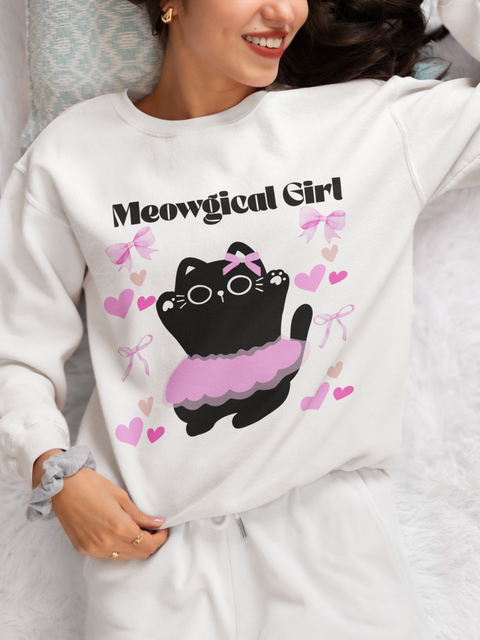 'Meowgical Girl' Unisex Crewneck Sweatshirt