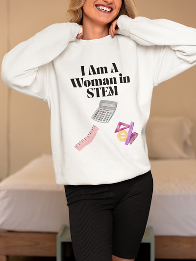 'I Am A Woman in STEM' Mathematics Unisex Crewneck Sweatshirt