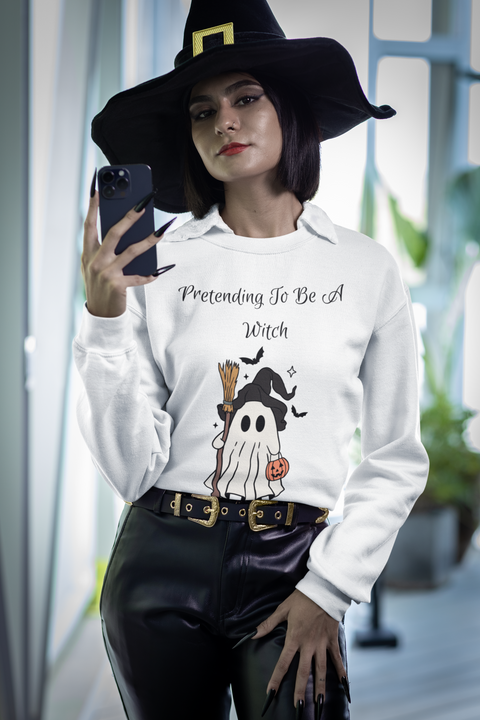 'Pretending To Be A Witch' Unisex Crewneck Sweatshirt