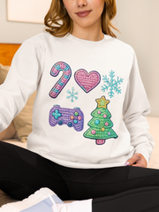 Christmas Gamer Sweatshirt | Unisex Crewneck | Holiday Sweatshirt, Gift for Gamers, Cozy Winter Wear, Christmas Apparel, Festive Sweatshirt