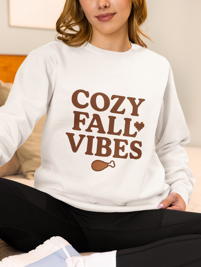 Cozy Fall Vibes Sweatshirt - Unisex Crewneck, Autumn Apparel, Perfect for Thanksgiving, Comfortable Gift, Casual Style
