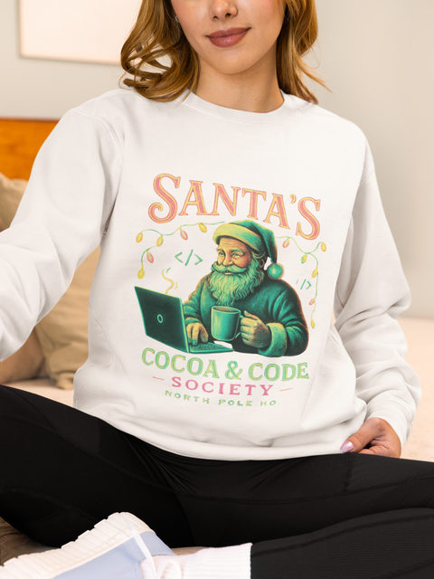 Santa's Cocoa & Code Society Crewneck Sweatshirt, Unisex Holiday Sweatshirt, Christmas Gift Sweatshirt, Cozy Winter Apparel, Festive [...]