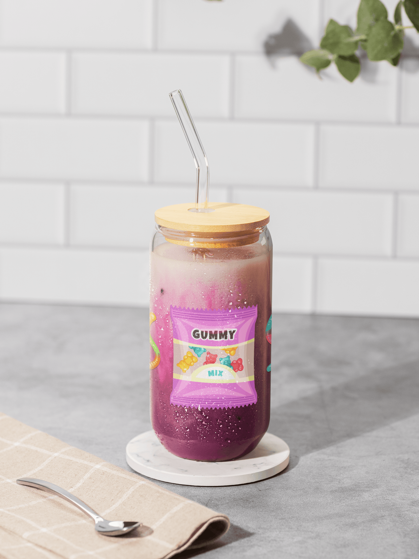 Gummy Bear Mix Sipper Glass