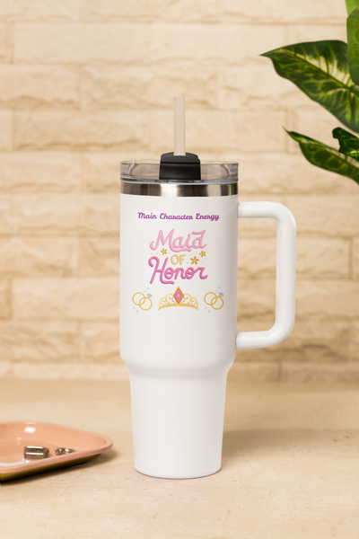 'Main Character Energy: Maid of Honor' Insulated Travel Mug, 40oz