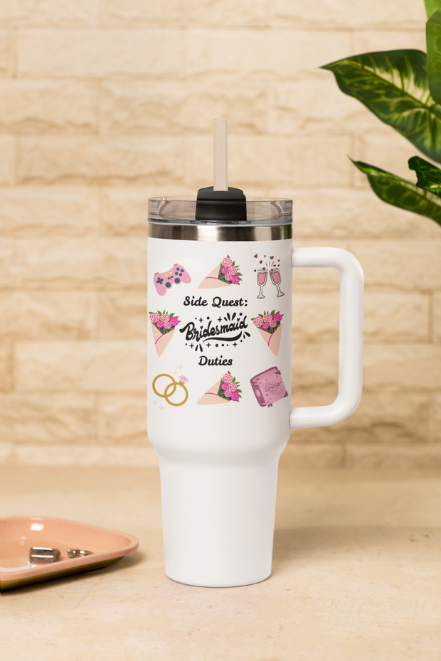 'Side Quest: Bridesmaid Duties' Insulated Travel Mug, 40oz