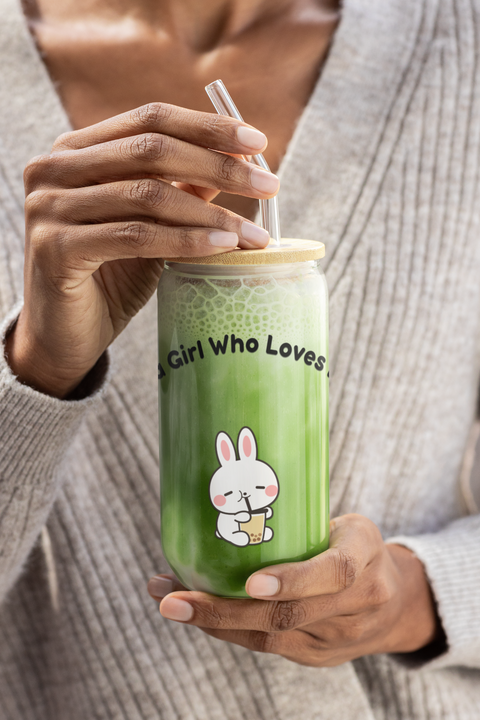 'Just a Girl Who Loves Boba' Sipper Glass