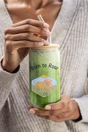 Leo 'Born to Roar' Sipper Glass