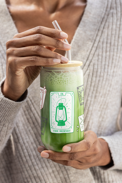 'The Hermit' Tarot Card Sipper Glass