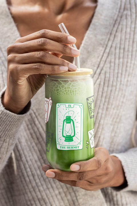 'The Hermit' Tarot Card Sipper Glass