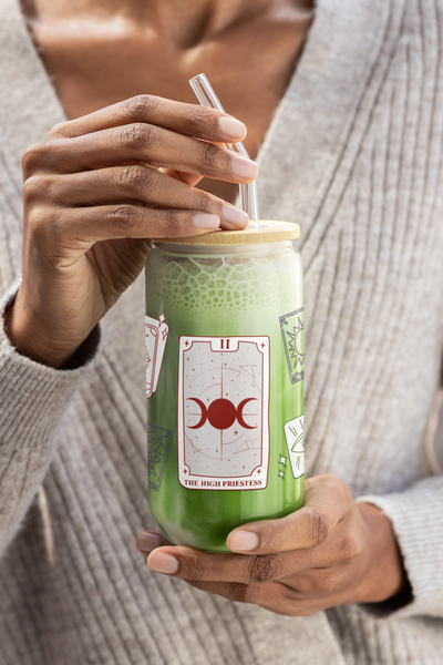 'The High Priestess' Tarot Card Sipper Glass