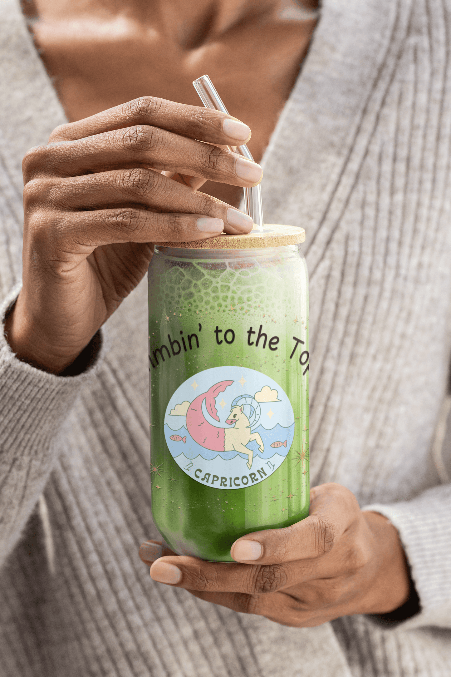 Capricorn 'Climbin' To The Top' Sipper Glass