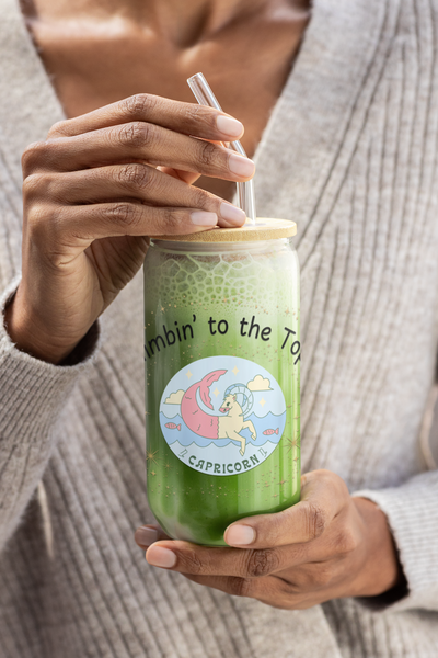 Capricorn 'Climbin' To The Top' Sipper Glass