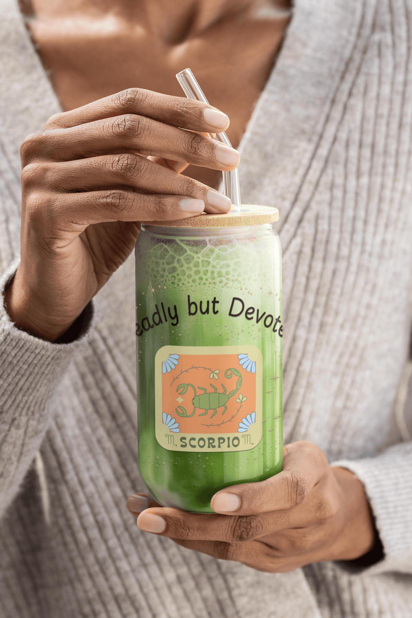 Scorpio 'Deadly But Devoted' Sipper Glass