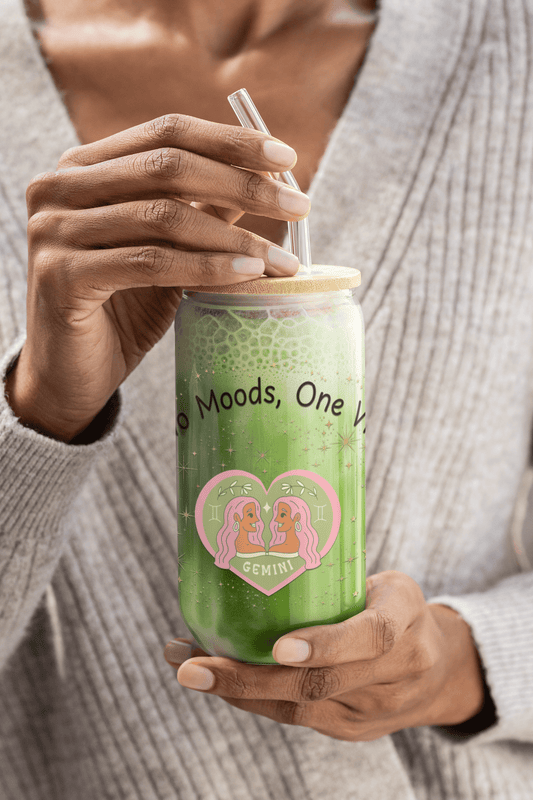 Gemini 'Two Moods, One Vibe' Sipper Glass