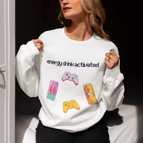 'Energy Drink Activated' Unisex Crewneck Sweatshirt