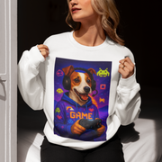 Gaming Jack Russell Controller sweatshirt | Retro Arcade Gamer Puppy Graphic