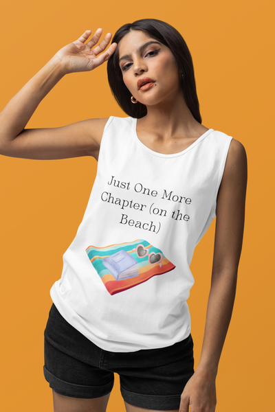 'Just One More Chapter (on the Beach)' Unisex Tank Top