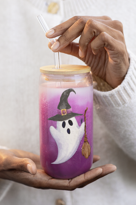 Holy Ghost Witch Sipper Glass
