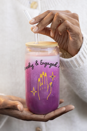 'Geeky & Engaged AF' Sipper Glass